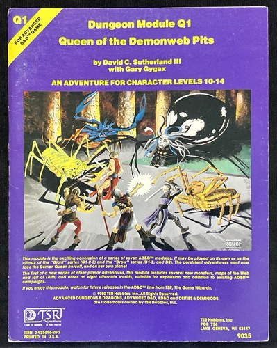 Dungeons module q1 queen - ad&d,